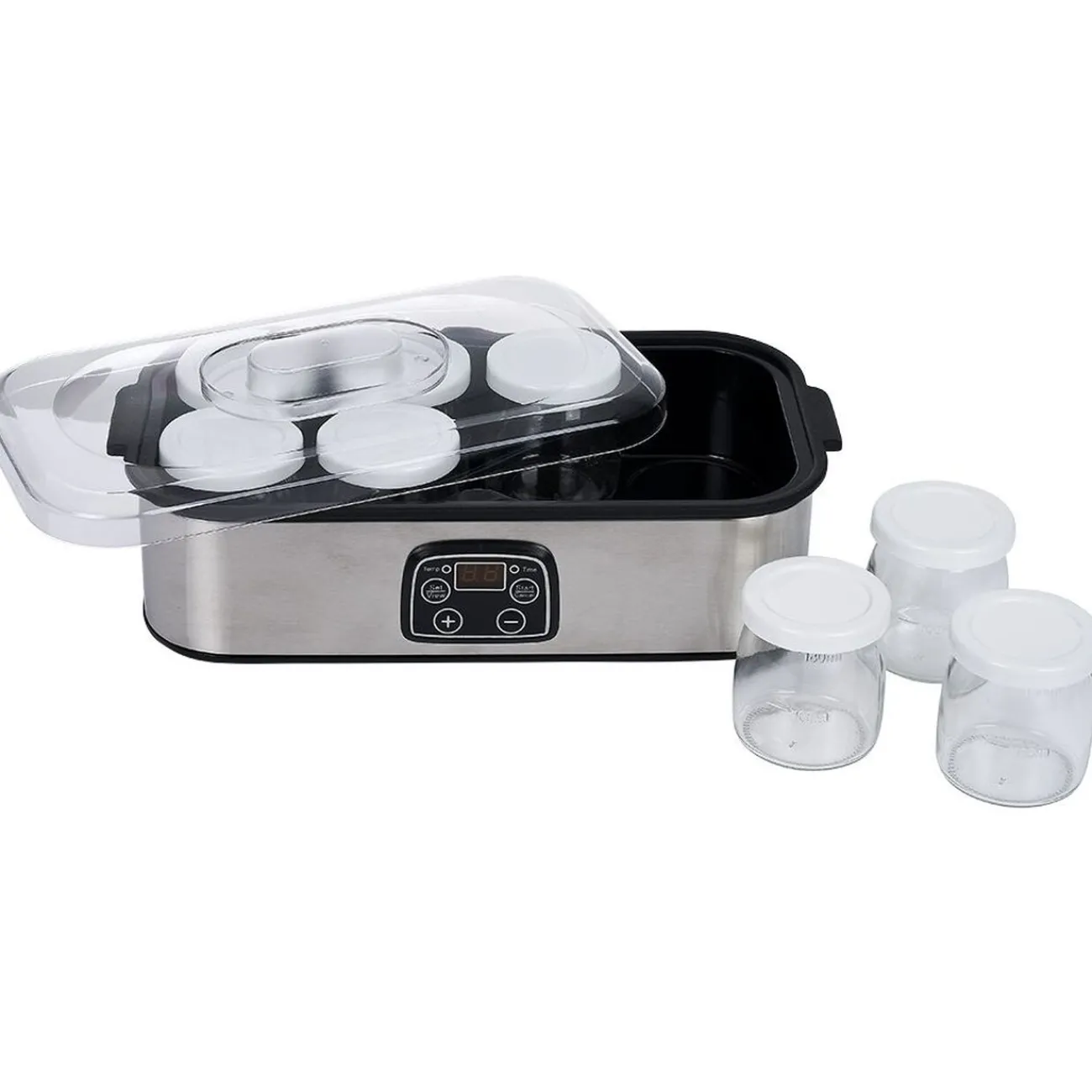 Gifi Yaourtière 8 pots en aluminium gris