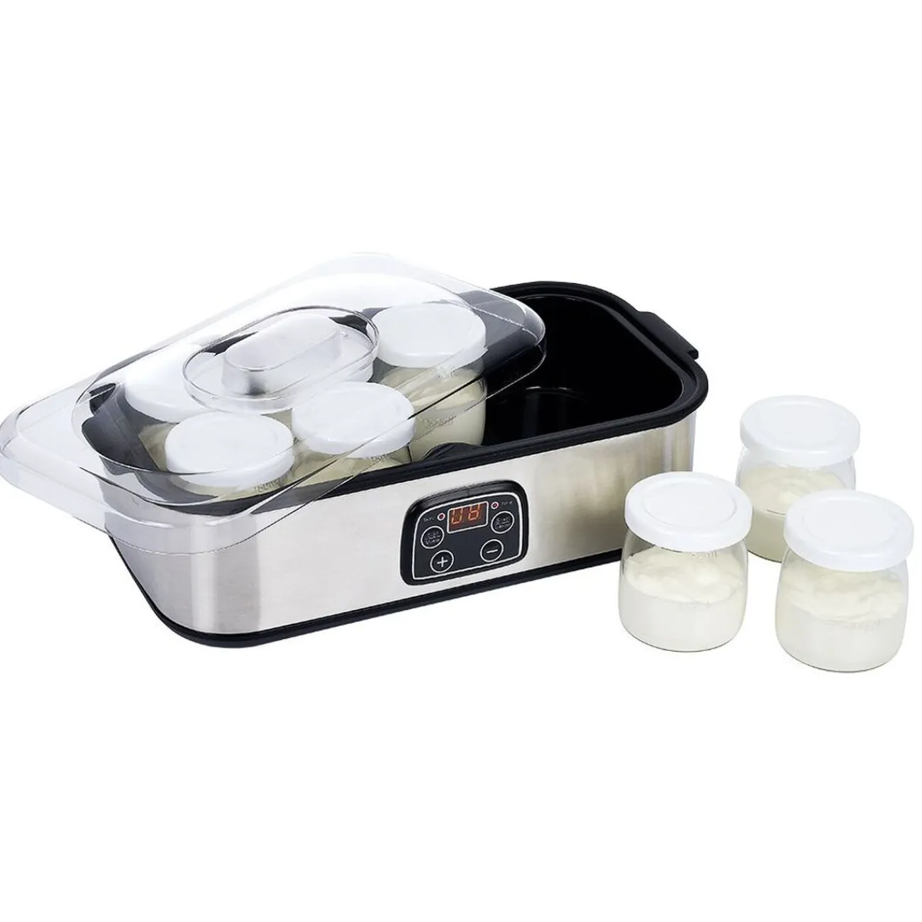 Gifi Yaourtière 8 pots en aluminium gris